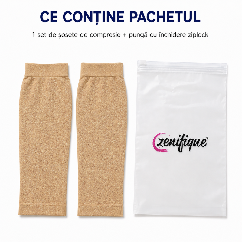 Ce conține pachetul șosete compresive Zenifique 15-20 mmHg